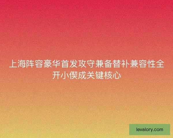 上海阵容豪华首发攻守兼备替补兼容性全开小偰成关键核心